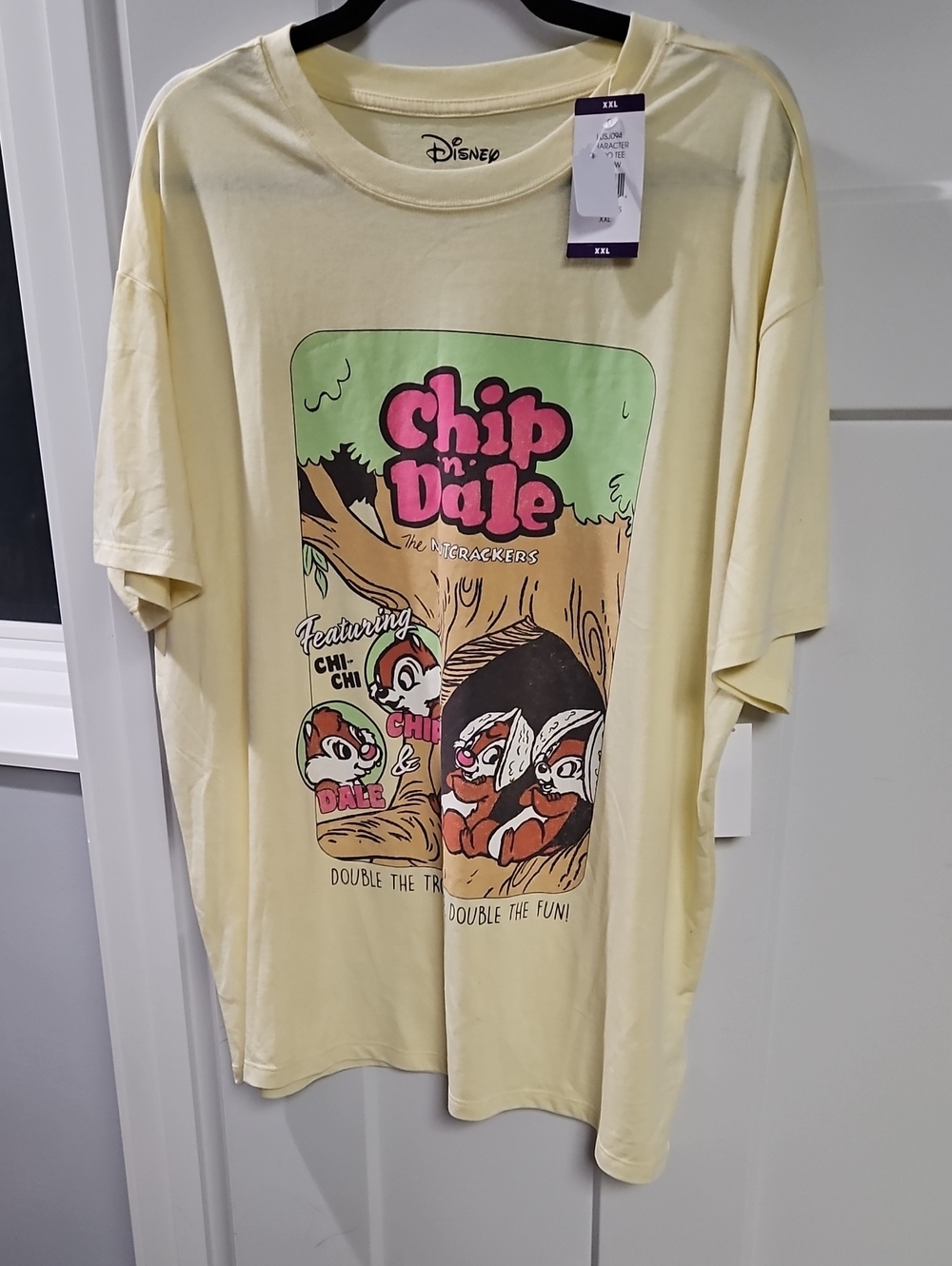 Disney Chip 'n' Dale Pale Yellow Graphic Tee